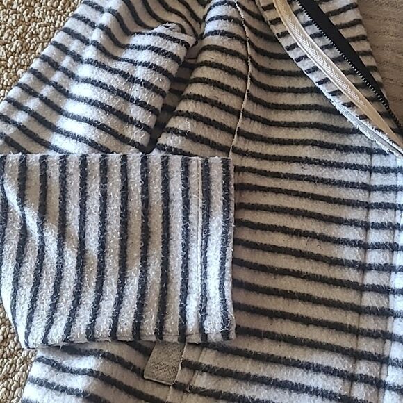 Anthropologie Dolan Knit Jacket small cardigan west Coast moto black stripe top - Picture 17 of 17
